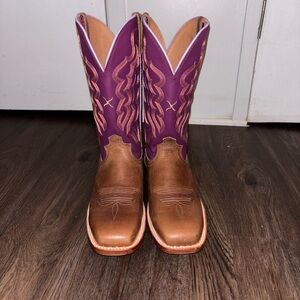 Twisted X Brown and Purple Western Boots